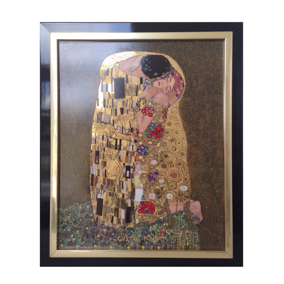 Quadro in porcellana con decoro IL BACIO di Klimt GOEBEL Porzellan