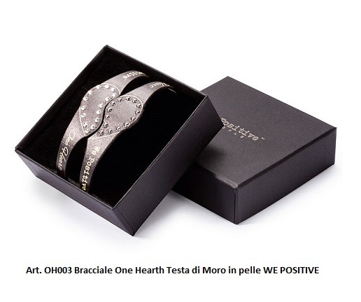 Bracciale One Hearth Testa di Moro in pelle WE POSITIVE