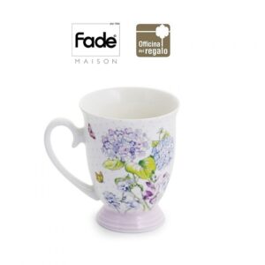 Mug in porcellana decoro Ortensie Blooms con gift box FADE